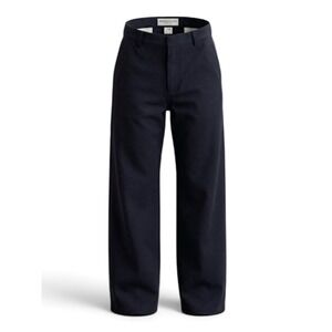 Bottega Veneta Uniform Navy Black Cotton Stretch straight leg trouser pants US4